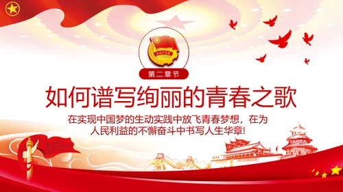 青春心向党建功新时代弘扬共青团使命团课PPT