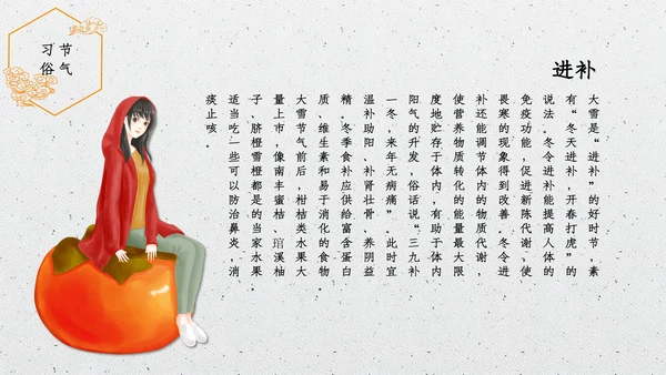 中国风大雪红墙二十四节气通用PPT模板