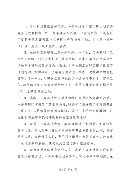 乡镇某年禁毒工作实施计划.docx