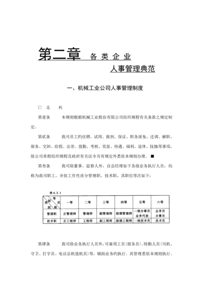 各类企业人事管理新版制度典范.docx