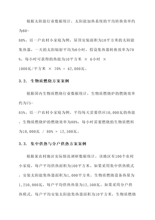 农村小家庭供暖解决方案