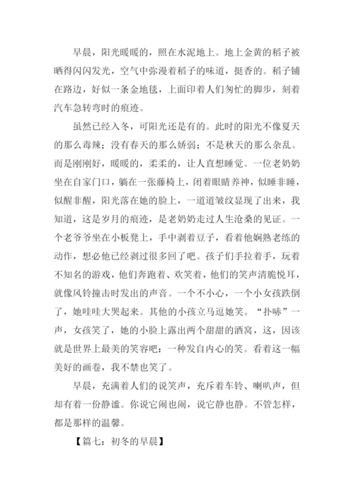 初冬的早晨作文400字.docx