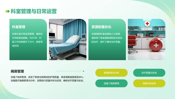 绿色商务风医生晋升述职报告PPT模板