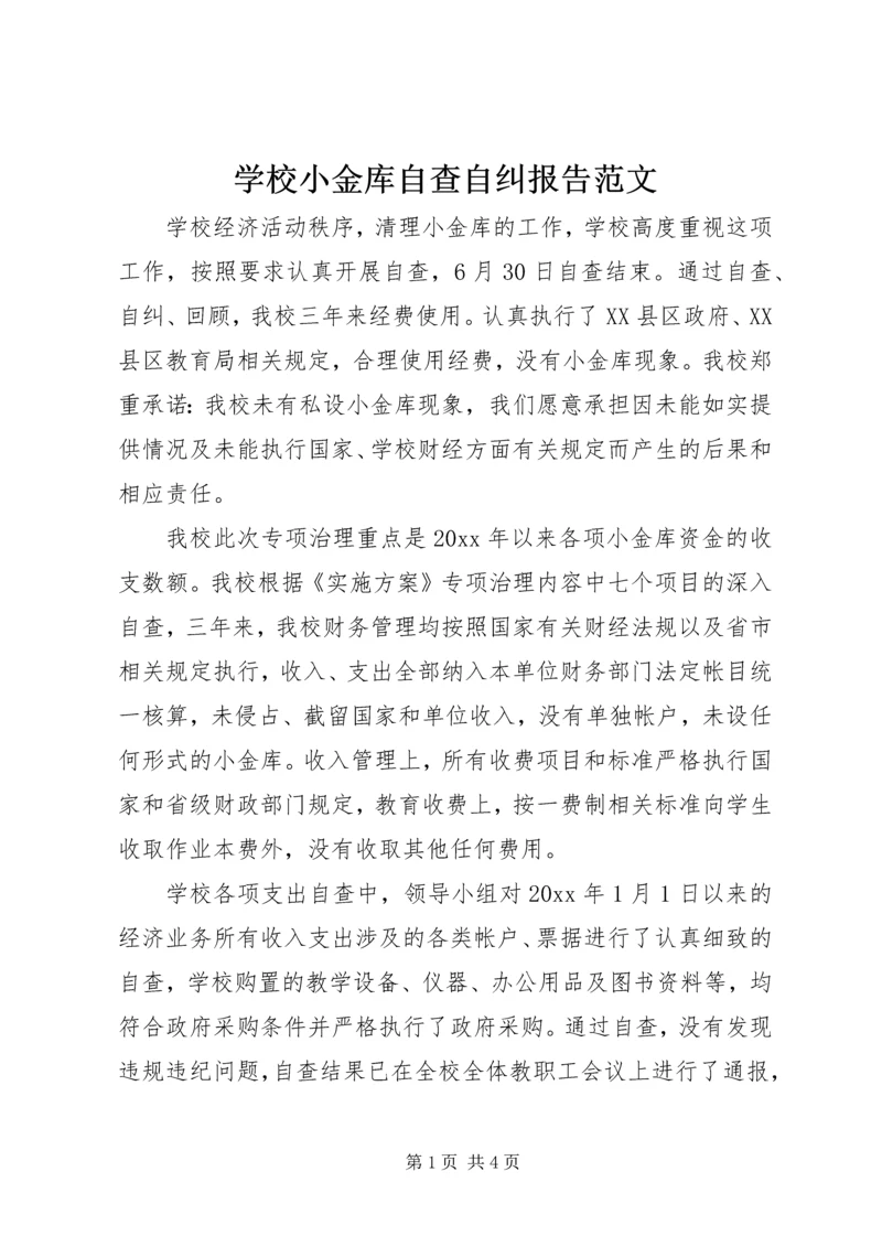 学校小金库自查自纠报告范文.docx