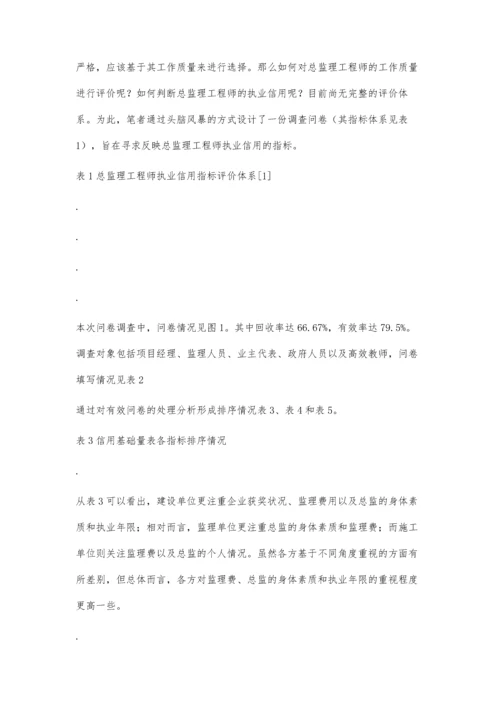 总监理工程师执业信用评价体系的构建.docx