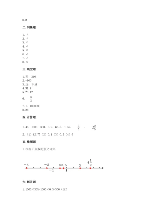 北师大版小学数学六年级下册期末检测试题附答案（培优a卷）.docx