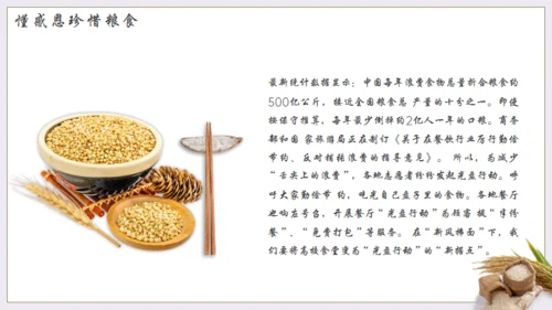 节约粮食，世界粮食日通用PPT模板