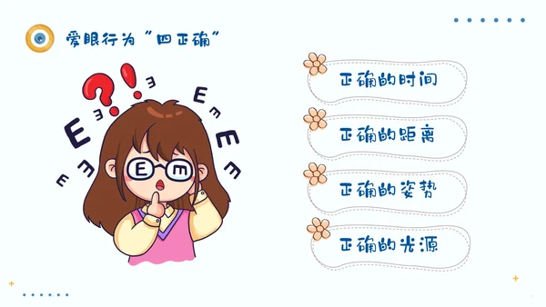 简约风保护眼睛宣传关注眼健康全国爱眼日预防近视PPT