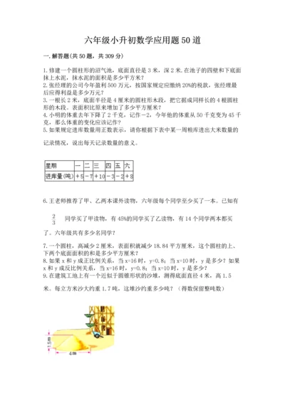 六年级小升初数学应用题50道带解析答案.docx