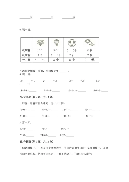 人教版二年级上册数学期末测试卷含答案（轻巧夺冠）.docx