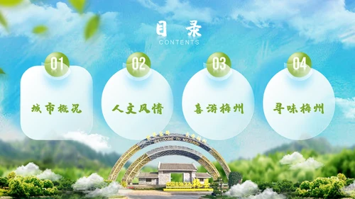 世界客都-梅州城市宣传片通用PPT模板