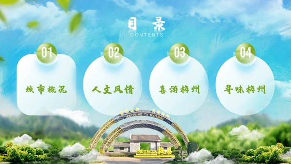 世界客都-梅州城市宣传片通用PPT模板