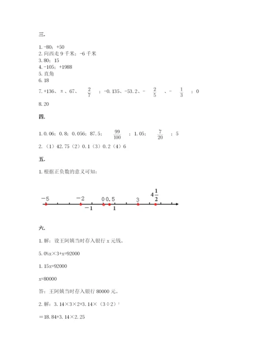 人教版六年级数学小升初试卷附完整答案（精品）.docx