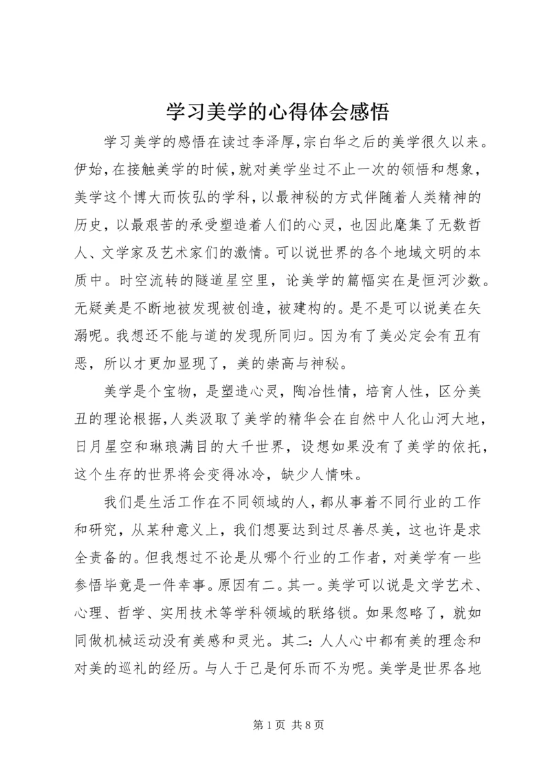 学习美学的心得体会感悟.docx