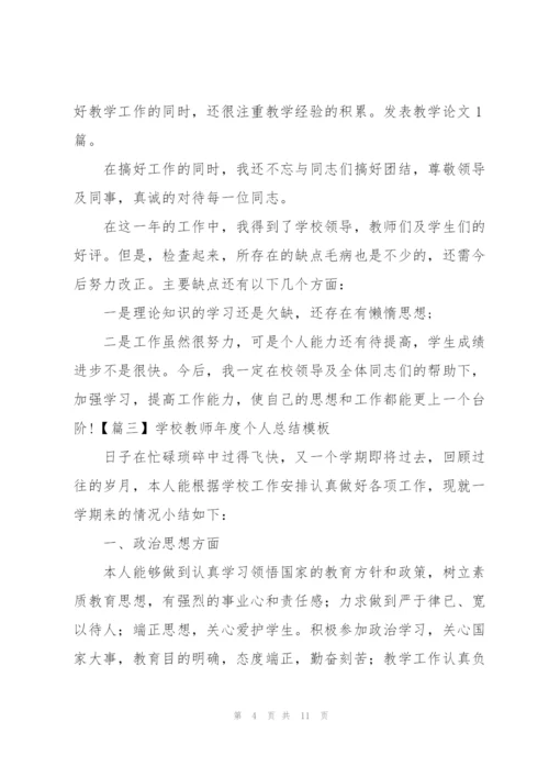 学校教师年度个人总结模板.docx