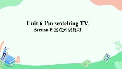 Unit 6  I'm watching TV. Section B 复习课件（人教新目标版七年级下