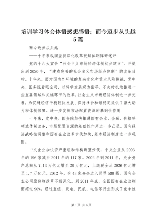 培训学习体会体悟感想感悟：而今迈步从头越5篇 (2).docx