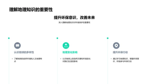 地理学与环境保护课堂PPT模板