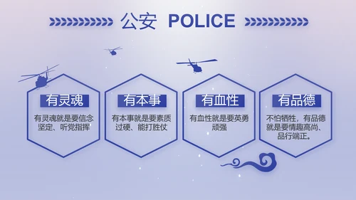 扫黑除恶专项斗争公安警察动态PPT模板