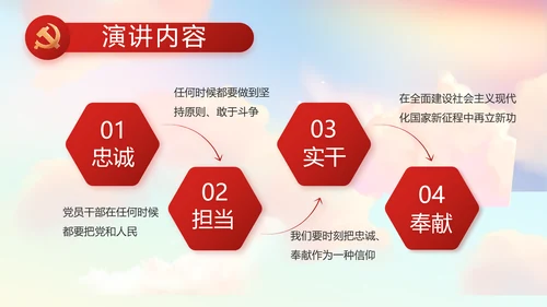 大气党建党支部工作总结汇报PPT党课