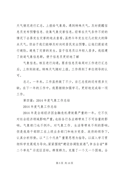 气象工作总结及XX年工作计划(精选多篇).docx