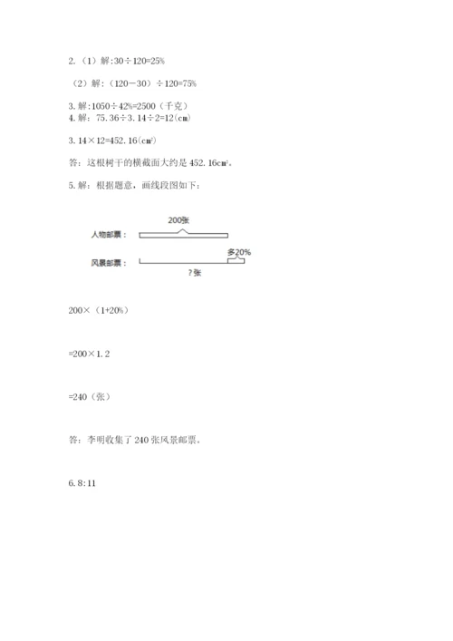 小学六年级上册数学期末测试卷（夺冠系列）word版.docx