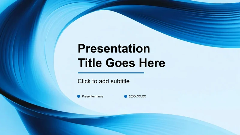 蓝色简约流体商务风半年度工作总结主题模板