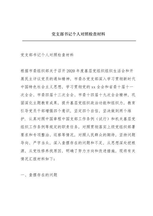 党支部书记个人对照检查材料.docx