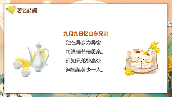 中国传统节日九九重阳节PPT教学课件