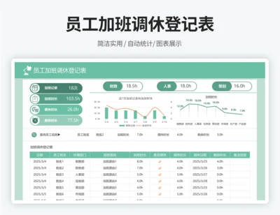 员工加班调休登记表