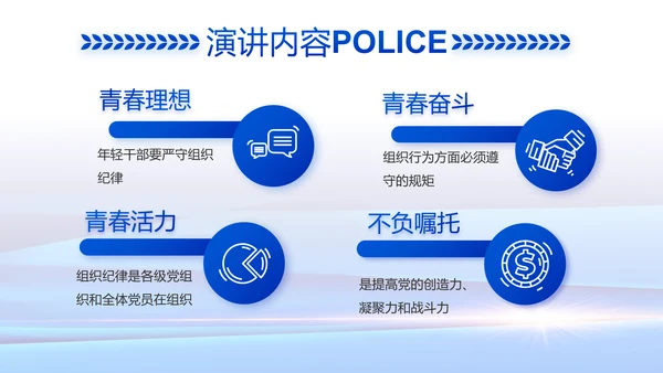 蓝色大气公安警察工作总结汇报动态PPT