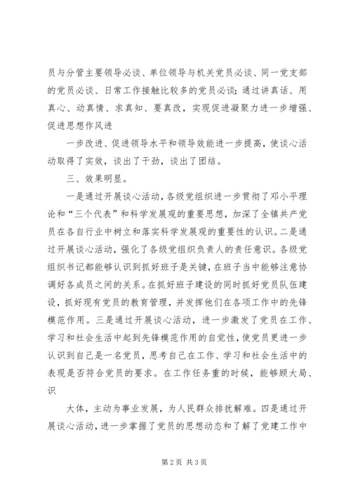 乡镇提高用人公信度交心谈心活动总结.docx