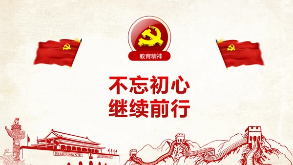 不忘初心继续前行七一重要讲话精神PPT