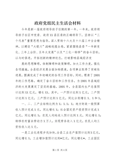 政府党组民主生活会材料 (3).docx