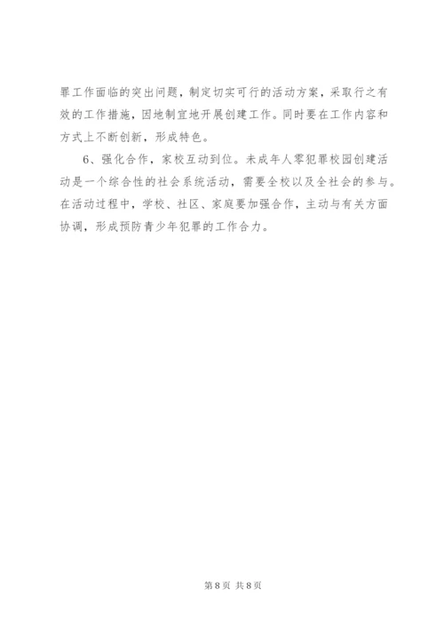 小学开展“未成年人零犯罪校园”创建工作实施方案.docx