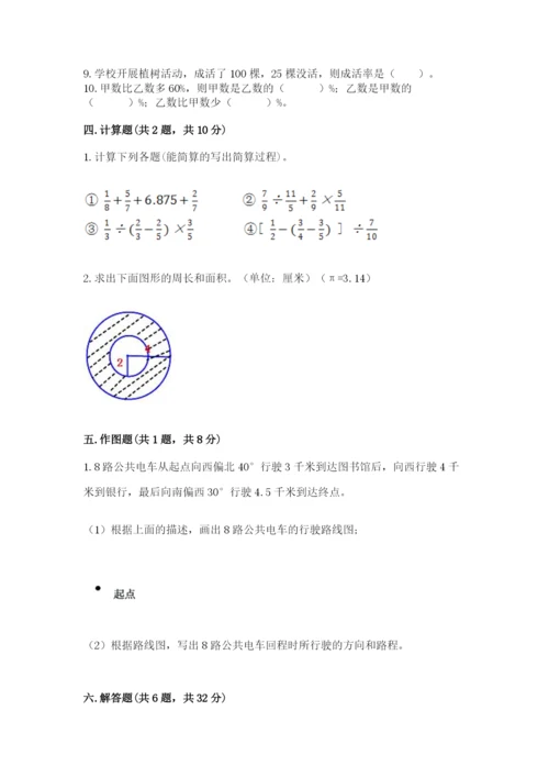 人教版六年级上册数学期末测试卷及答案（基础+提升）.docx