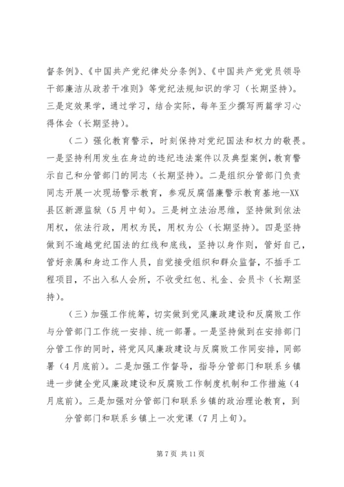 篇一：XX年度党风廉政建设工作计划 (2).docx