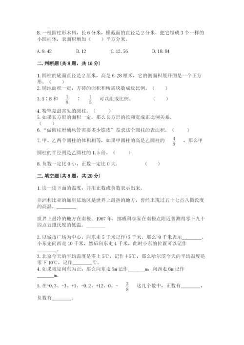 北师大版小学数学六年级下册期末检测试题及完整答案【夺冠系列】.docx
