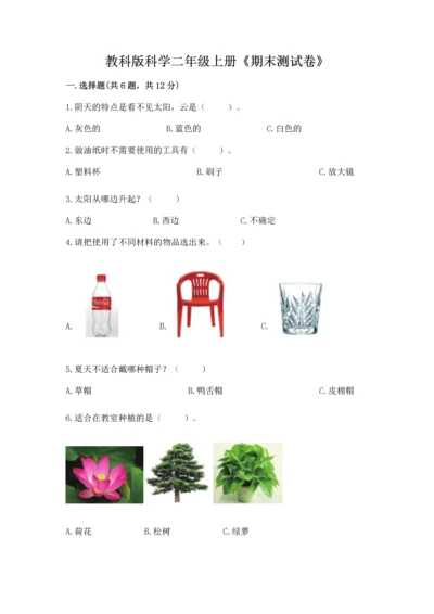 教科版科学二年级上册《期末测试卷》（满分必刷）.docx
