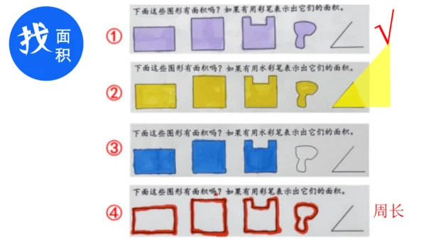 人教版三年级下册数学《认识面积》课件(共14张PPT)