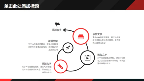 黑红配色动感简约商务风通用PPT多用途模板