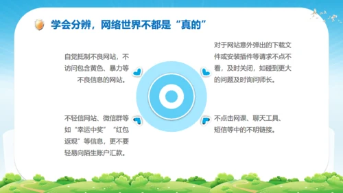 中学生网络安全教育课件通用PPT模板