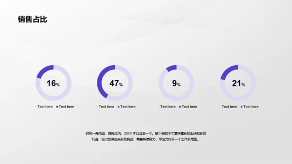 紫色简约风年中总结汇报PPT案例