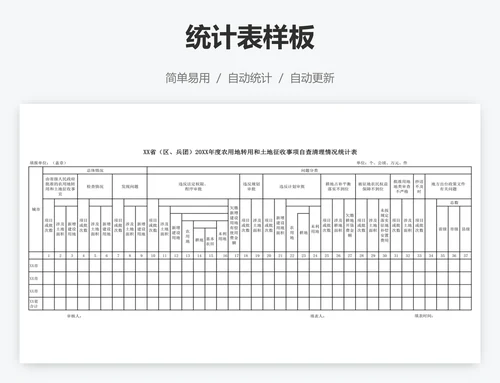 统计表样板