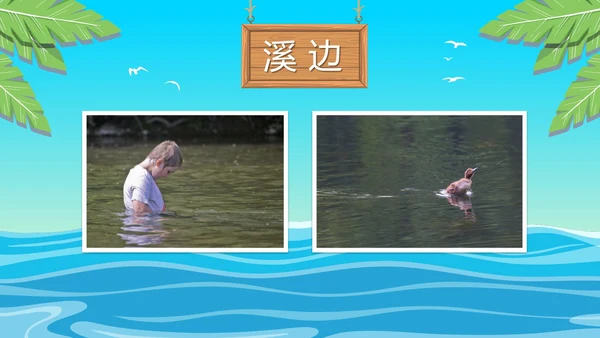 夏季小学生防溺水讲座主题班会PPT模板