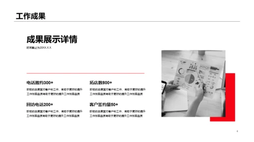红色商务风个人简历PPT案例