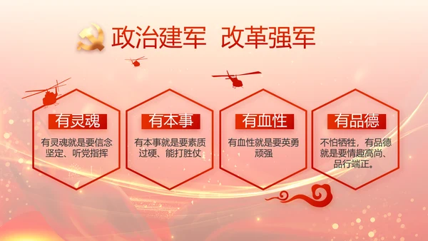 红色党建党支部述职报告动态PPT党课