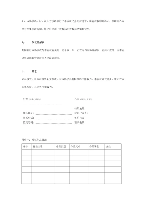 艺术品版权授权协议书.docx