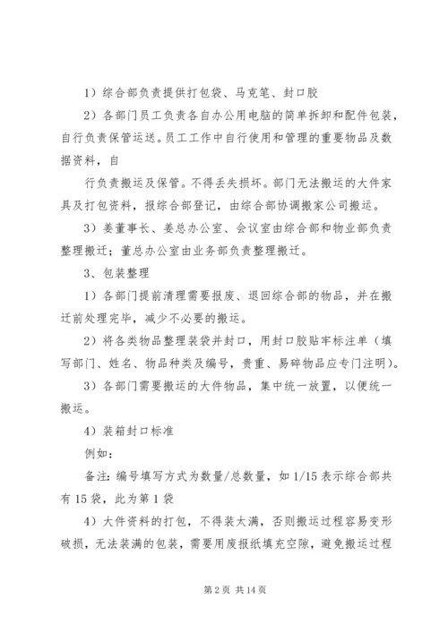 篇一：公司办公室整体搬迁工作安排.docx