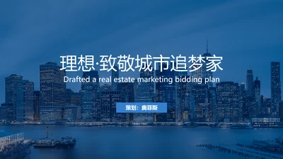 蓝色简约风建筑地产营销宣传方案